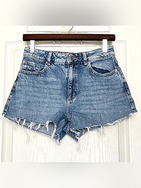 Dynamite Heidi A-Line Denim Shorts High Rise Wide Leg Cutoffs Size 25